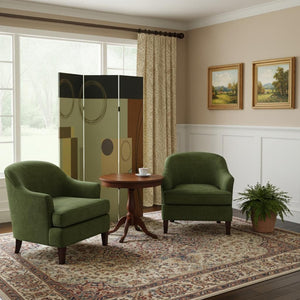 HomeRoots 48" Multi-Color Wood Canvas 3-Panel Folding Screen - Stylish Room Divider & Decorative Accent 274753