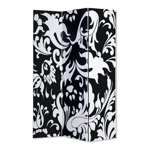 Homeroots 48" X 72" Multi Color Wood Canvas  3 Panel Screen  Cotton Canvas 274754