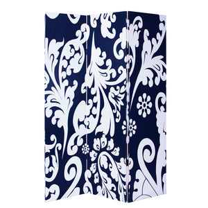 Homeroots 48" X 72" Multi Color Wood Canvas  3 Panel Screen  Cotton Canvas 274754