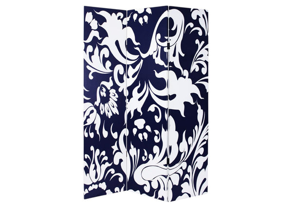 HomeRoots 48" X 72" Multi-Color Wood Canvas Screen - Vibrant 3-Panel Room Divider & Decorative Accent Piece 274754