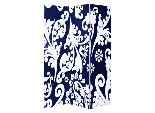 HomeRoots 48" X 72" Multi-Color Wood Canvas Screen - Vibrant 3-Panel Room Divider & Decorative Accent Piece 274754