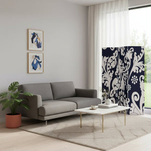 HomeRoots 48" X 72" Multi-Color Wood Canvas Screen - Vibrant 3-Panel Room Divider & Decorative Accent Piece 274754