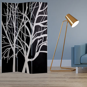 Homeroots 48" X 72" Multi Color Wood Canvas Tranquillity  Screen  Cotton Canvas 274755