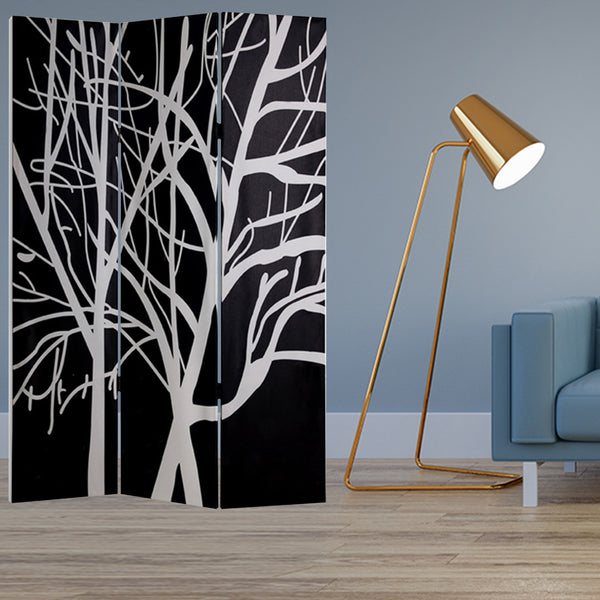 Homeroots 48" X 72" Multi Color Wood Canvas Tranquillity  Screen  Cotton Canvas 274755