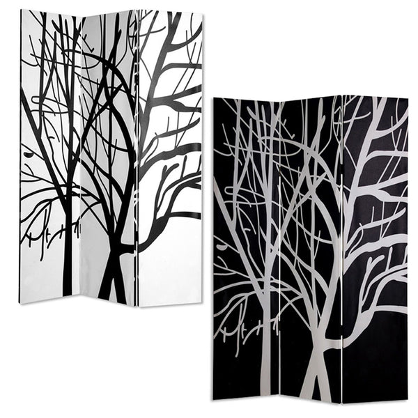 Homeroots 48" X 72" Multi Color Wood Canvas Tranquillity  Screen  Cotton Canvas 274755