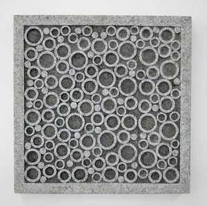 Homeroots 17" X 17" X 2" Brown Sandstone Square Bubble Design - Wall Decor  Sandstone 274757