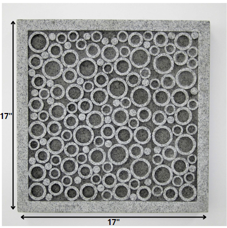 Homeroots 17" X 17" X 2" Brown Sandstone Square Bubble Design - Wall Decor  Sandstone 274757