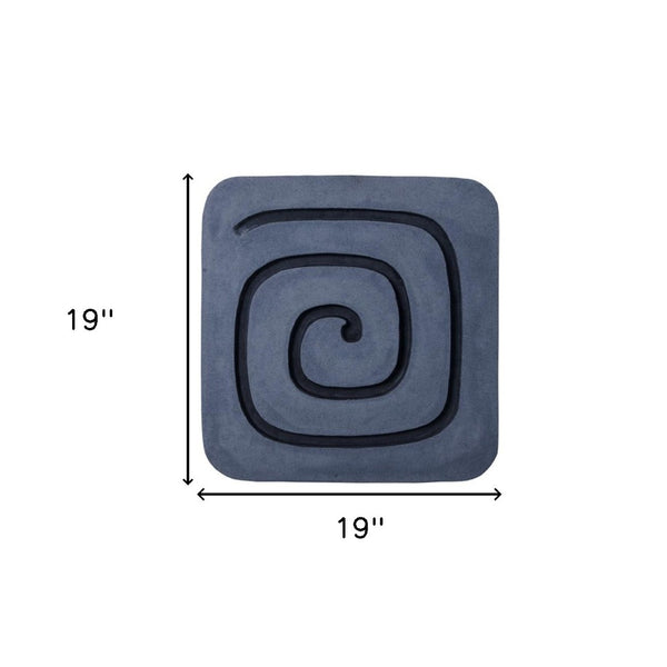 HomeRoots 19" Modern Gray and Black Geometric Sandstone Wall Sculpture - Striking Dimensional Art Piece 274758