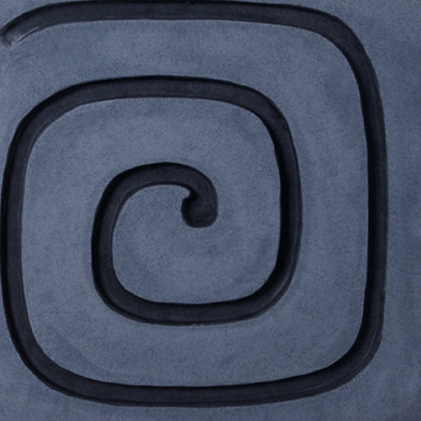 HomeRoots 19" Modern Gray and Black Geometric Sandstone Wall Sculpture - Striking Dimensional Art Piece 274758