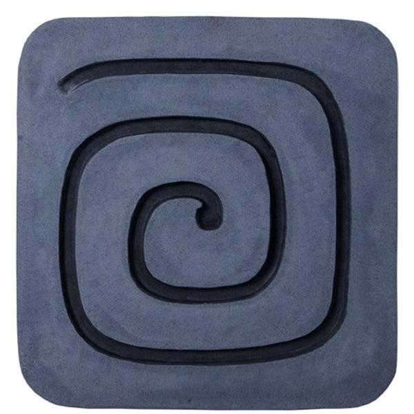 HomeRoots 19" Modern Gray and Black Geometric Sandstone Wall Sculpture - Striking Dimensional Art Piece 274758
