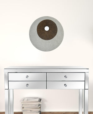 HomeRoots 19" Grey and Brown Stone Wall Decor - Modern Geometric Art for Stylish Home Interiors & Gallery Walls 274769