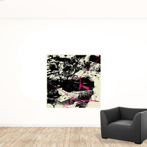 Homeroots Beige And Black Canvas Print Wall Art  Cotton Canvas 274784