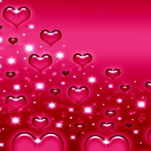 HomeRoots Pink Hearts Modern Canvas Wall Art – Vibrant Decorative Accent for Home, Office, or Dorm Spaces 274785