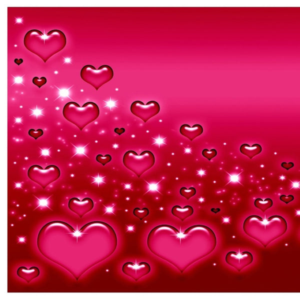 HomeRoots Pink Hearts Modern Canvas Wall Art – Vibrant Decorative Accent for Home, Office, or Dorm Spaces 274785