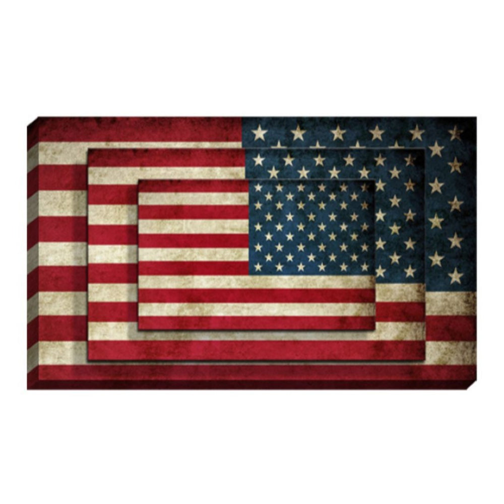 HomeRoots America Flag Unframed Print Wall Art - Bold Contemporary Canvas Decor for Home or Office Spaces 274789