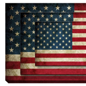 HomeRoots America Flag Unframed Print Wall Art - Bold Contemporary Canvas Decor for Home or Office Spaces 274789
