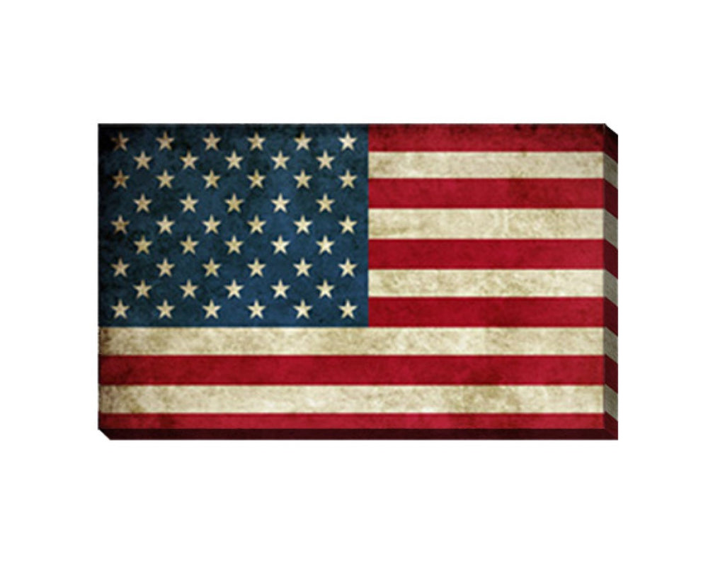 Homeroots Usa Flag Canvas Print Wall Art 2 Piece Set Wall Art  Cotton Canvas 274790