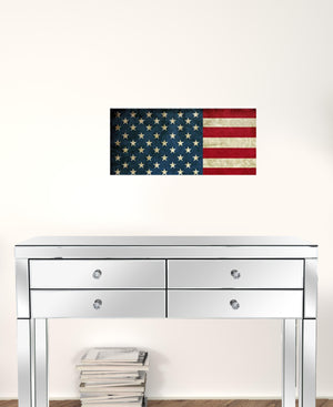 Homeroots Usa Flag Canvas Print Wall Art 2 Piece Set Wall Art  Cotton Canvas 274790
