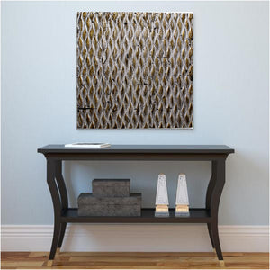 Homeroots 24" X 24" X 1" Raw Wood Look Silver Finish Square Wall Art Medium Silver Wood 274792