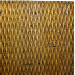 Homeroots 1 X 24 X 24 Gold Metallic Ridge - Wall Art Wood Wall Art Gold Wood 274793