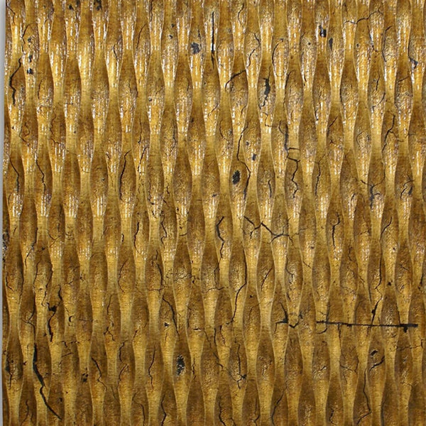 HomeRoots 36" Modern Textured Square Wall Art with Sculptural Depth for Contemporary Home Decor Display Gold 274797