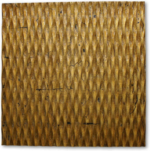 HomeRoots 36" Modern Textured Square Wall Art with Sculptural Depth for Contemporary Home Decor Display Gold 274797