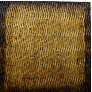 Homeroots Bronze Metallic Ridge Wood Wall Art Bronze Wood 274799