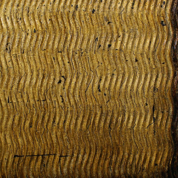 Homeroots Bronze Metallic Ridge Wood Wall Art Bronze Wood 274799