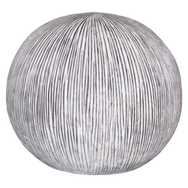 Homeroots 1 X 16 X 14 Sandstone Ribbed Finish Outdoor Light - Ball  Sandstone 274811