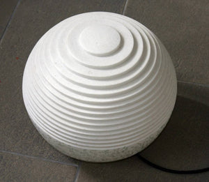 Homeroots 1 X 14 X 12 White Round With Lines And Light - Outdoor Ball  Sandstone 274815