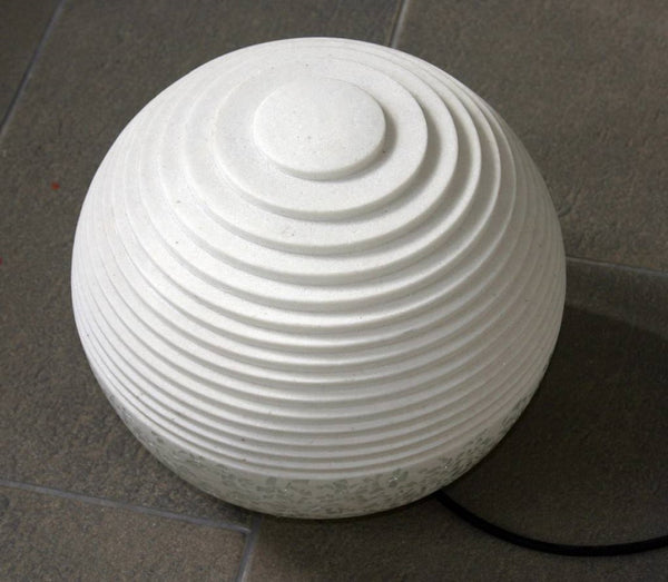 Homeroots 1 X 14 X 12 White Round With Lines And Light - Outdoor Ball  Sandstone 274815