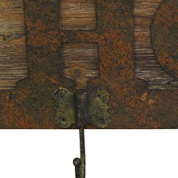 Homeroots 20" X 23" X 5" Brown Wooden  Plaque  Wood 274828