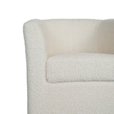 Christopher Knight Home® - Noble House - - Teddy Velvet Swivel Chair, White, No Installation Required