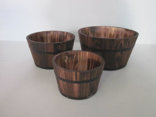 Homeroots 1" X 10" X 1" Brown, Wood Garden Planter - 3 Piece  Wood 274842