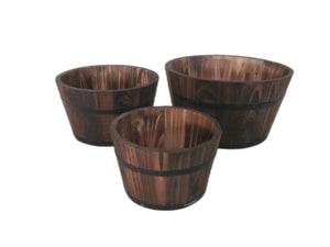 Homeroots 1" X 10" X 1" Brown, Wood Garden Planter - 3 Piece  Wood 274842
