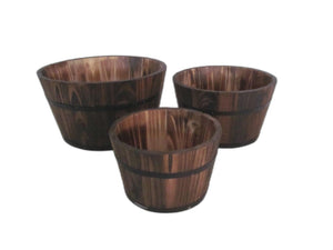 Homeroots 1" X 10" X 1" Brown, Wood Garden Planter - 3 Piece  Wood 274842