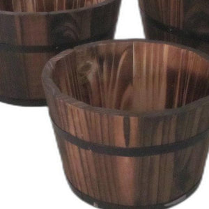 Homeroots 1" X 10" X 1" Brown, Wood Garden Planter - 3 Piece  Wood 274842