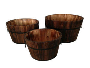 Homeroots 1 X 15 X 1 Brown Wood Garden Planter  3 Piece  Wood 274843