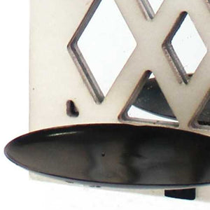 Homeroots 6" White Wood Wall Sconce Candle Holder   274848