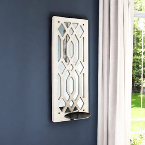 Homeroots 6" White Wood Wall Sconce Candle Holder   274848