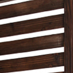 HomeRoots 63" Three-Panel Solid Wood Fortress Screen - Rustic Brown Elegance for Indoor & Outdoor Privacy 274852