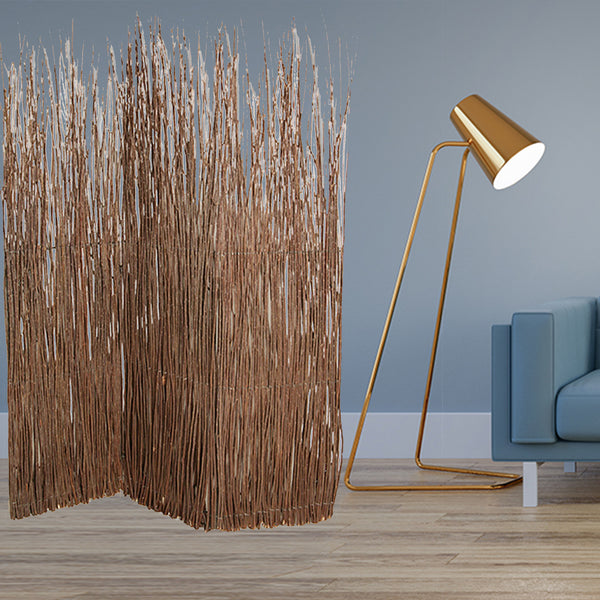 Homeroots 63" X 84" Brown Willow Adirondack  Screen  Wood 274854