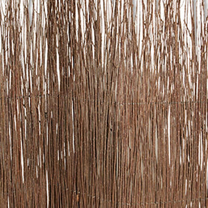HomeRoots 63" Elegant Brown Willow Adirondack Screen - Three-Panel Room Divider for Stylish Privacy & Decor 274854