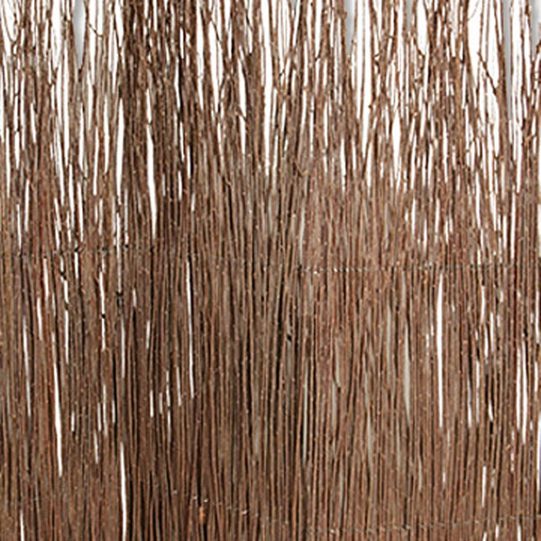 HomeRoots 63" Elegant Brown Willow Adirondack Screen - Three-Panel Room Divider for Stylish Privacy & Decor 274854