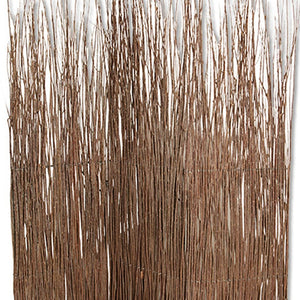 HomeRoots 63" Elegant Brown Willow Adirondack Screen - Three-Panel Room Divider for Stylish Privacy & Decor 274854