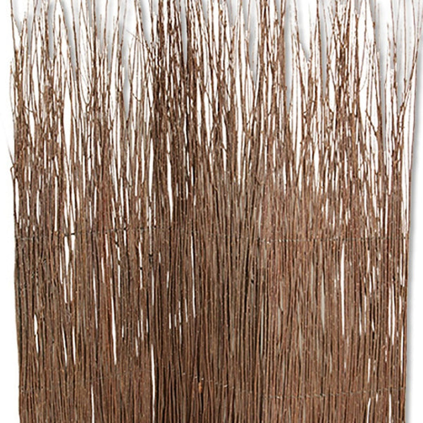 HomeRoots 63" Elegant Brown Willow Adirondack Screen - Three-Panel Room Divider for Stylish Privacy & Decor 274854
