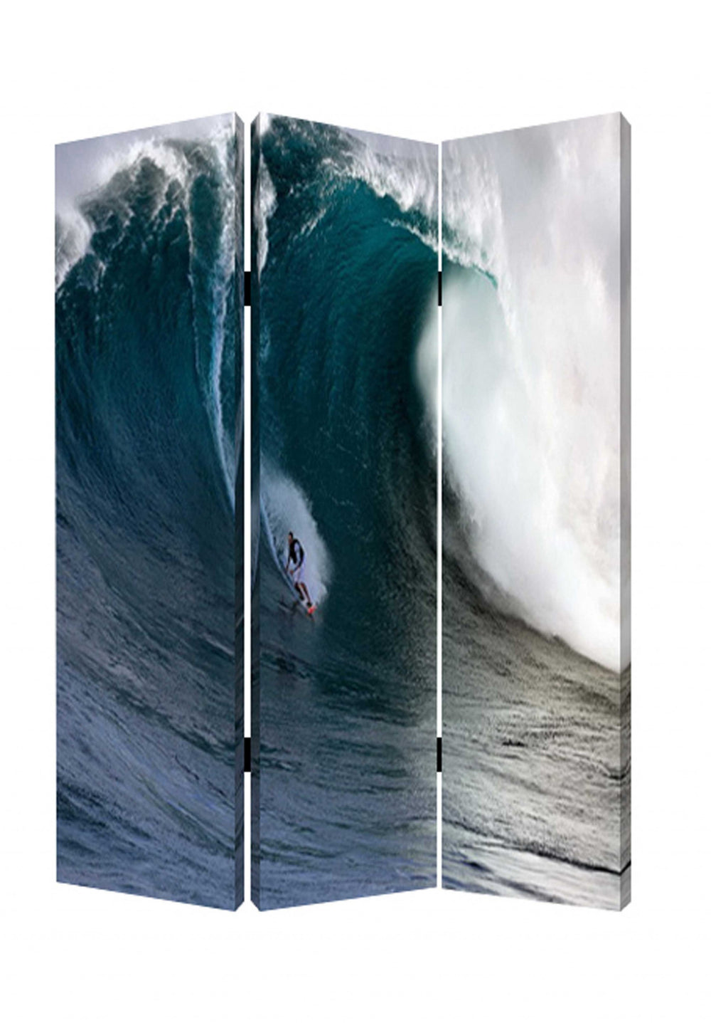 Homeroots 48 X 72 Multi Color Wood Canvas Wave  Screen  Cotton Canvas 274862
