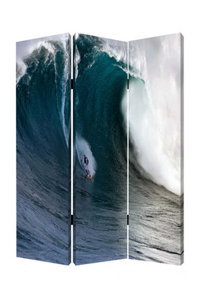 Homeroots 48 X 72 Multi Color Wood Canvas Wave  Screen  Cotton Canvas 274862