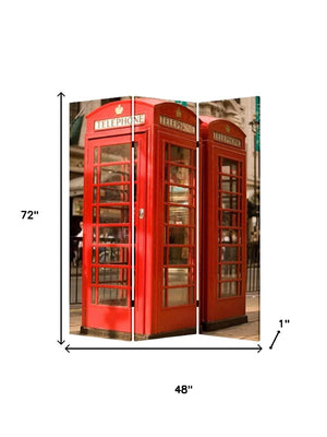 HomeRoots 48" Multi-Color Wood Canvas Screen: Stylish 3-Panel Room Divider with Artful Privacy & Versatility 274865