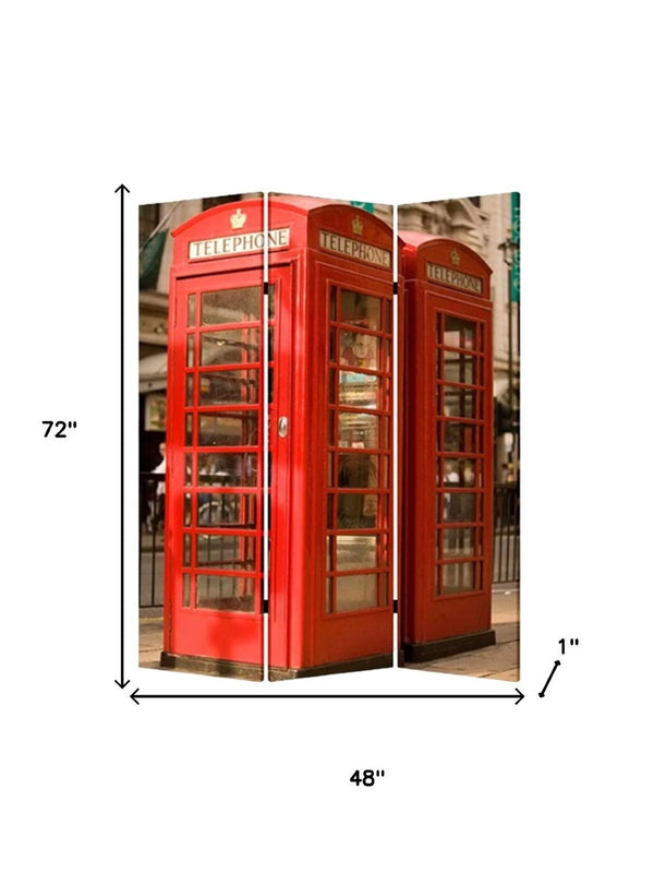 HomeRoots 48" Multi-Color Wood Canvas Screen: Stylish 3-Panel Room Divider with Artful Privacy & Versatility 274865